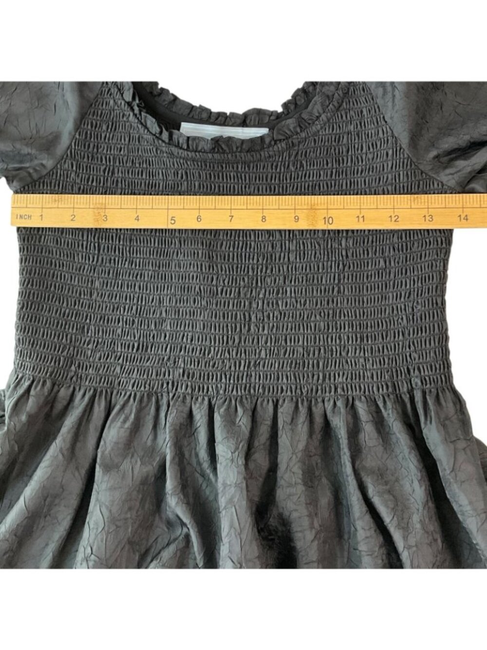 NWT Hill House The Emily Nap Dress Small Maxi Crushed Taffeta Long Sleeve Smock - Picture 13 of 16